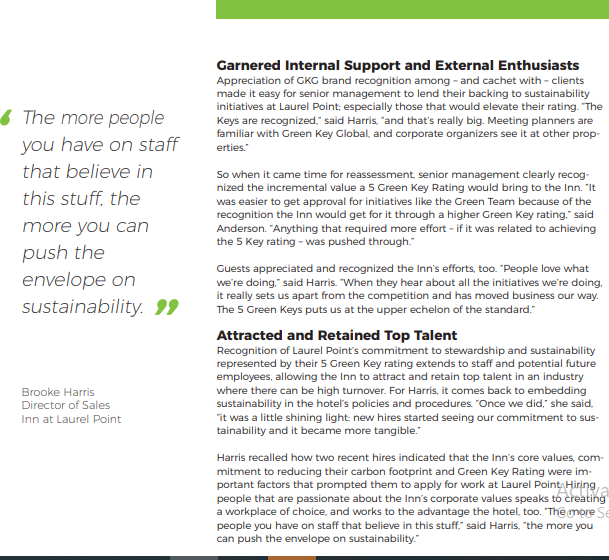 Inn continues to be independently owned and operated as a for-profit social