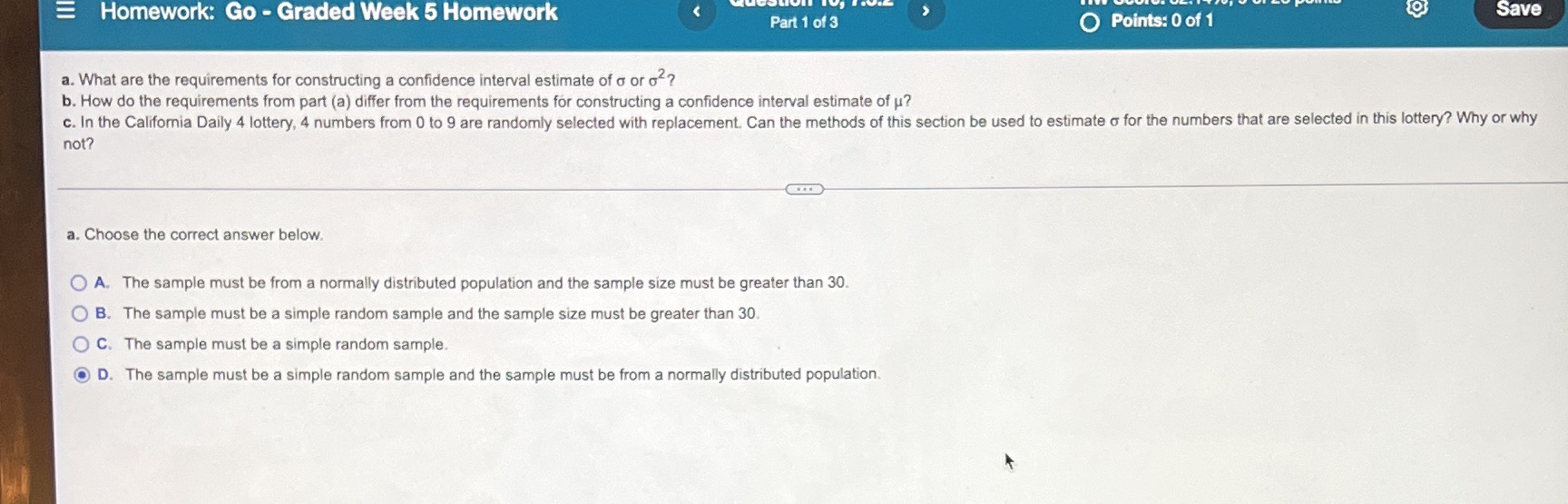 = Homework: Go - Graded Week 5 Homework Part 1 of