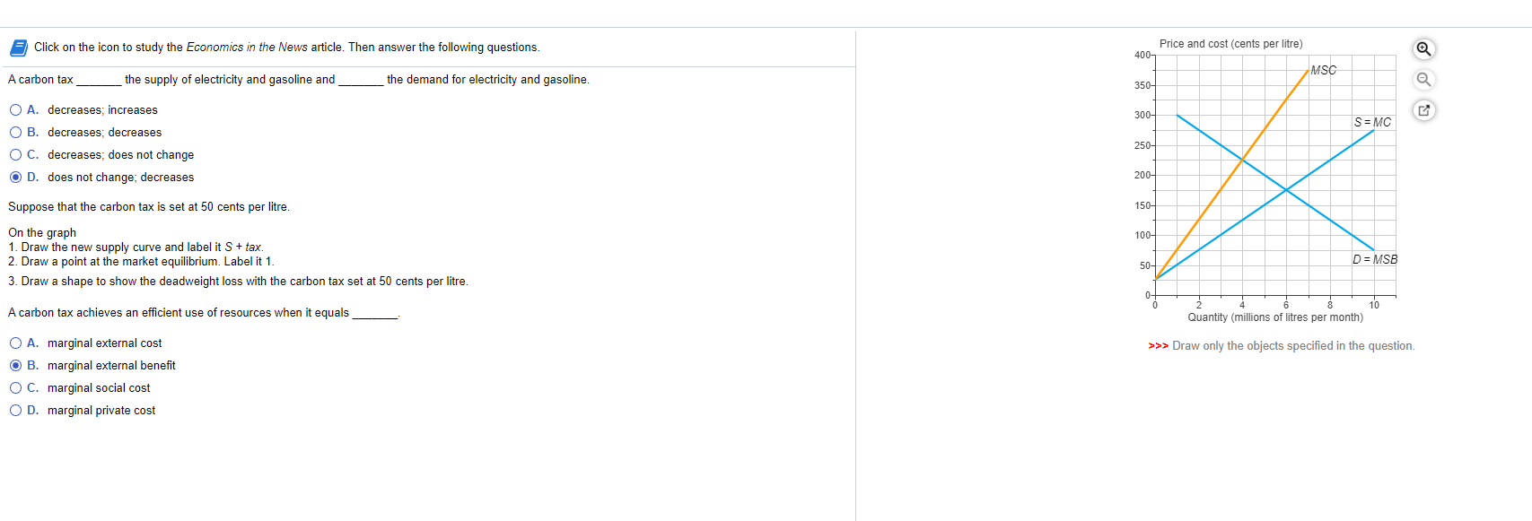 Click on the icon to study the Economics in the News article
