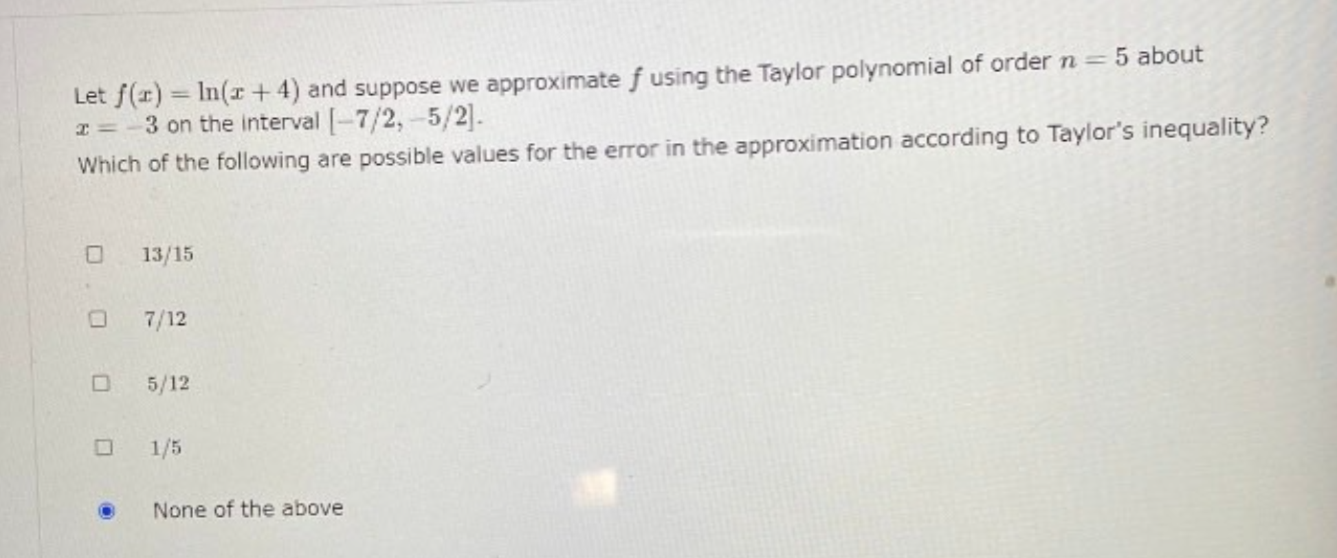 of water at time t in a container that is being filled