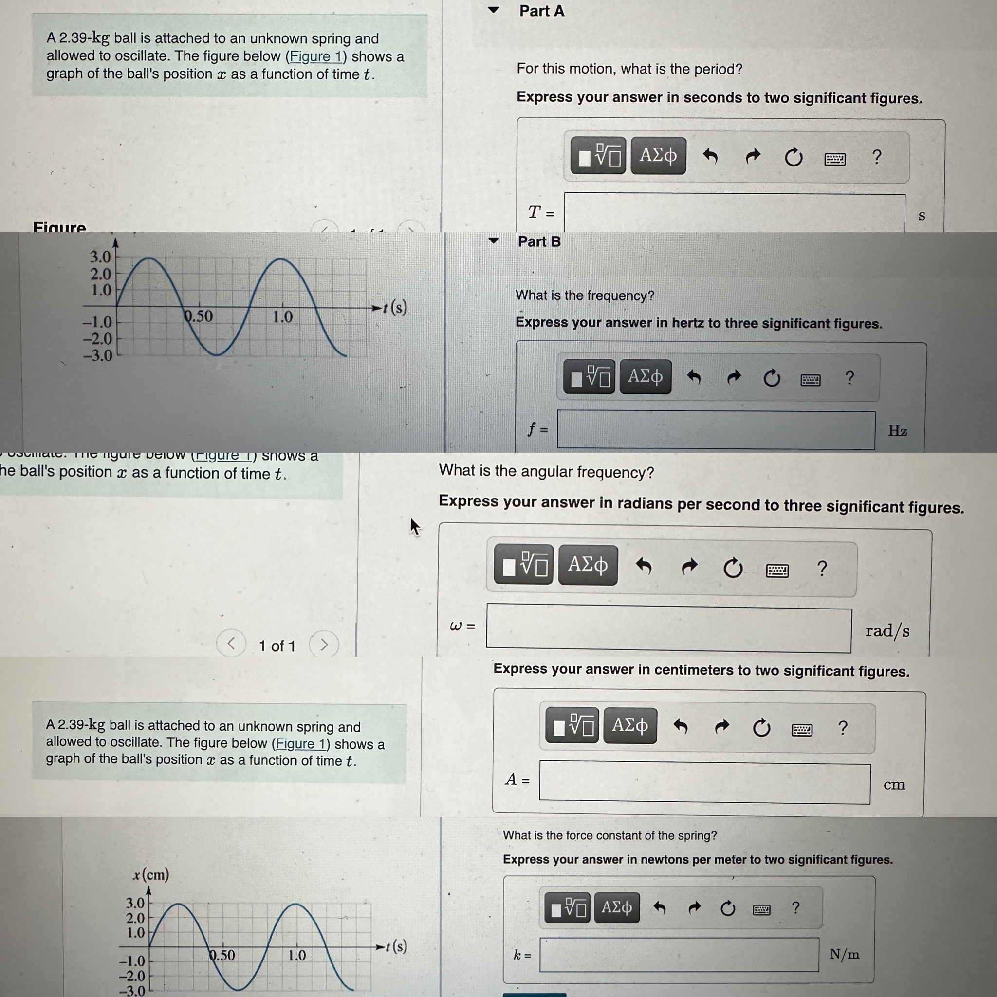Part A, B, C , D , E Part A A 2.39-kg