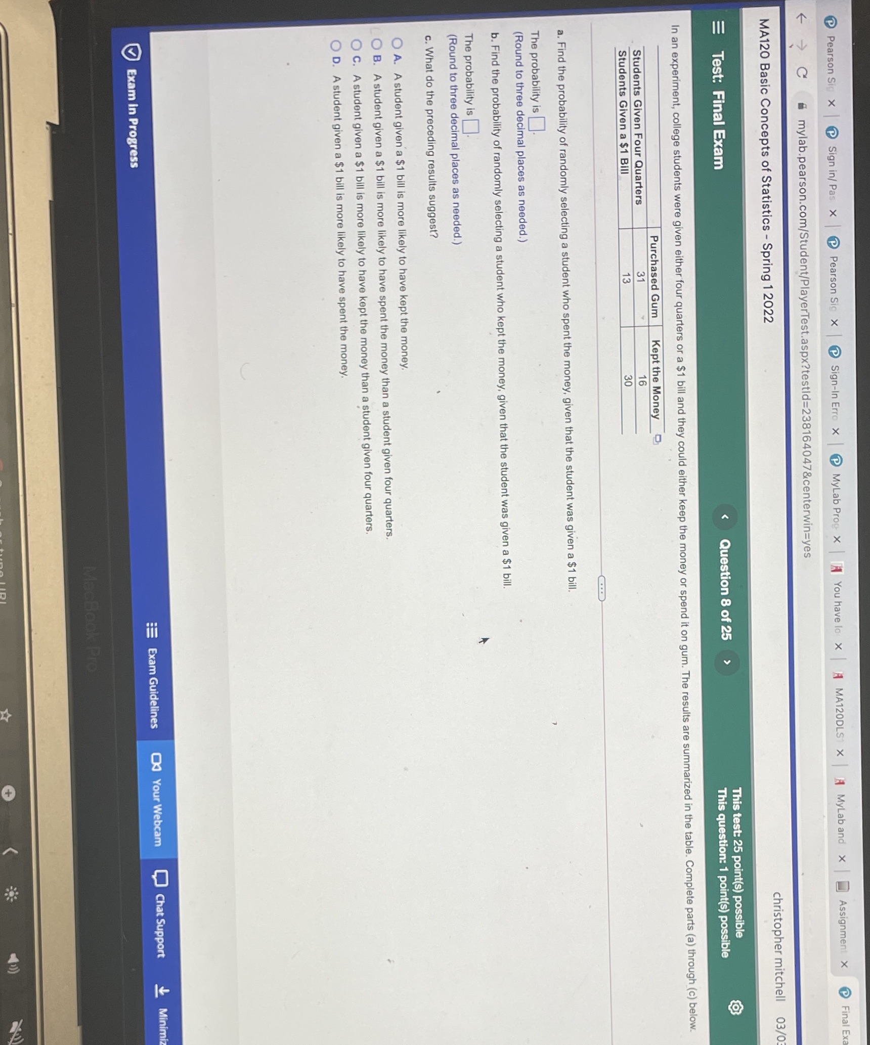 Will give thumbs up and positive feed back Pearson Sig x P