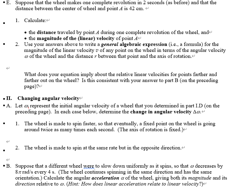 wheel spins counterclockwise about a xed'ictioniers axle. The diagram represents a snapshot