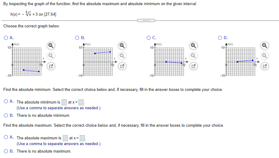 which ffx} is decreasing, and the local extrema. f{x}= 2x2 -Bx2El Select