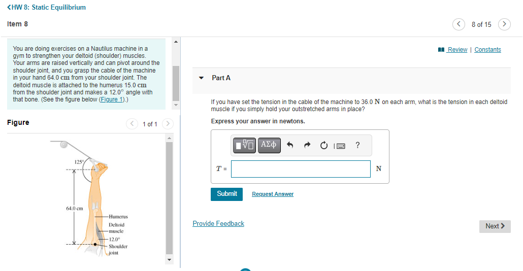  Express your answer in newtons. AEd 125 T = N Submit