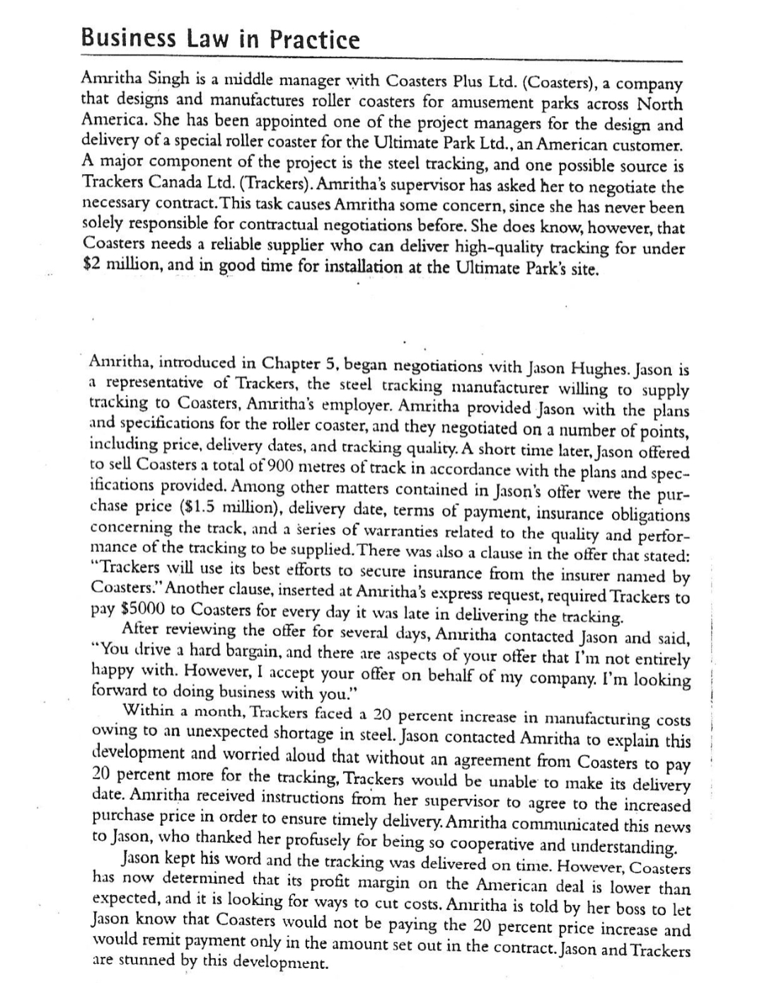 Question - Can coasters commit itself to the price increase and then