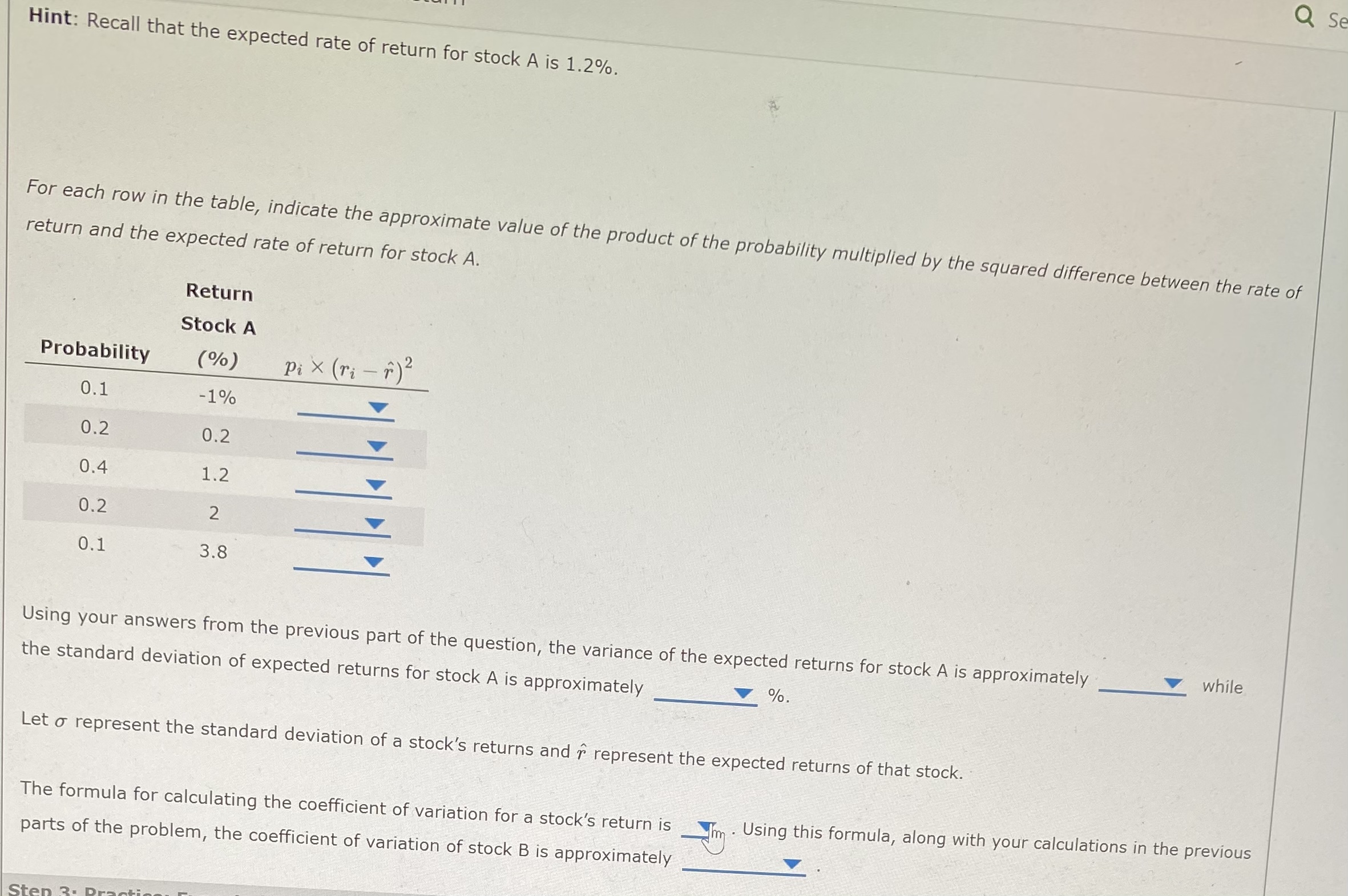 nQ - RISK and Rates of Return 0.2 0.2 0 0.4 1.