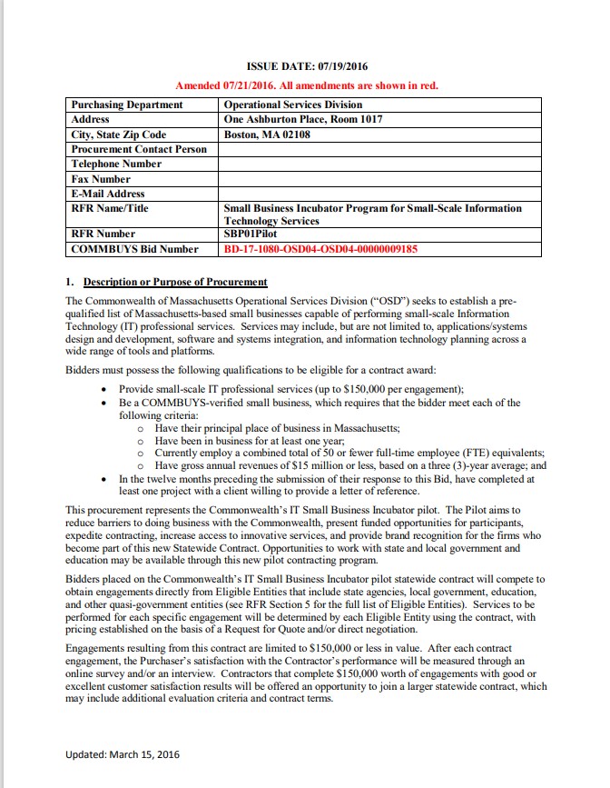 Read the attached below RFI.You are the contract manager for XYZ company.