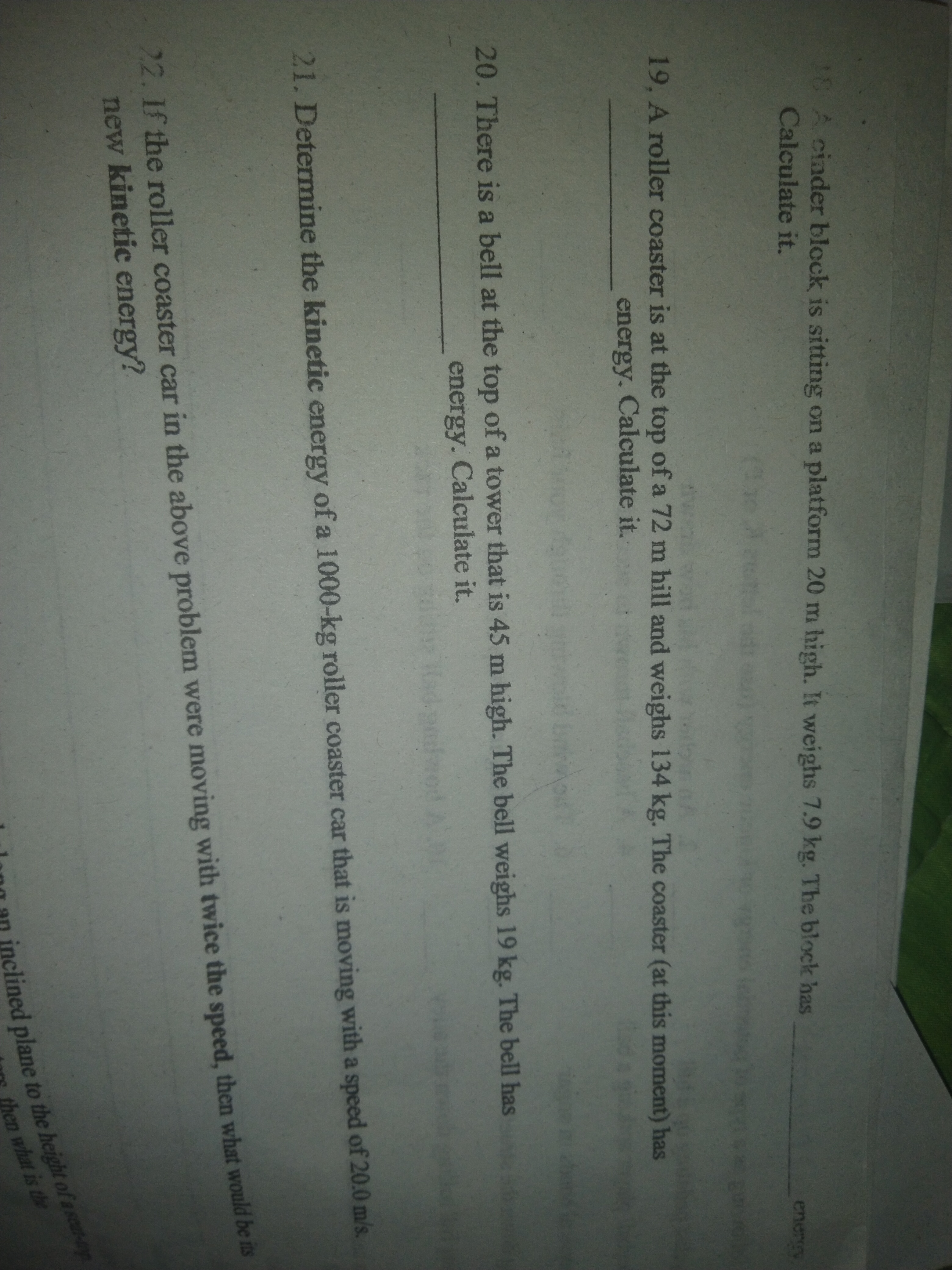 energy depends on both owe the following word problems using the kinetic