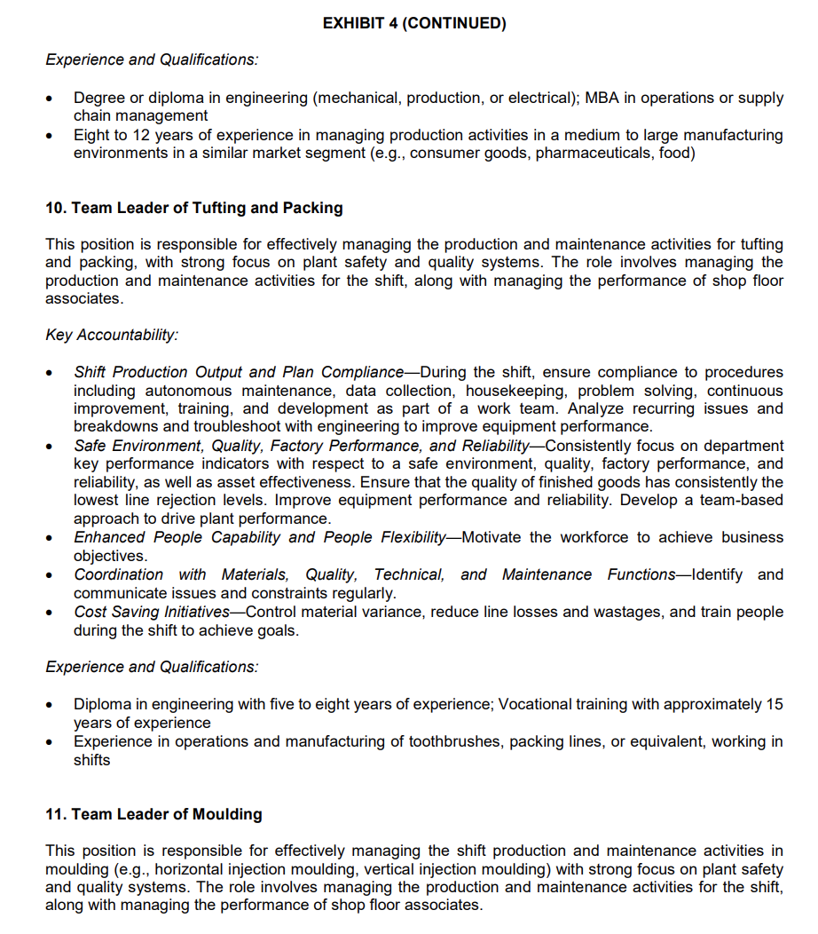 Projects The projects manager is responsible for on-time completion of projects that