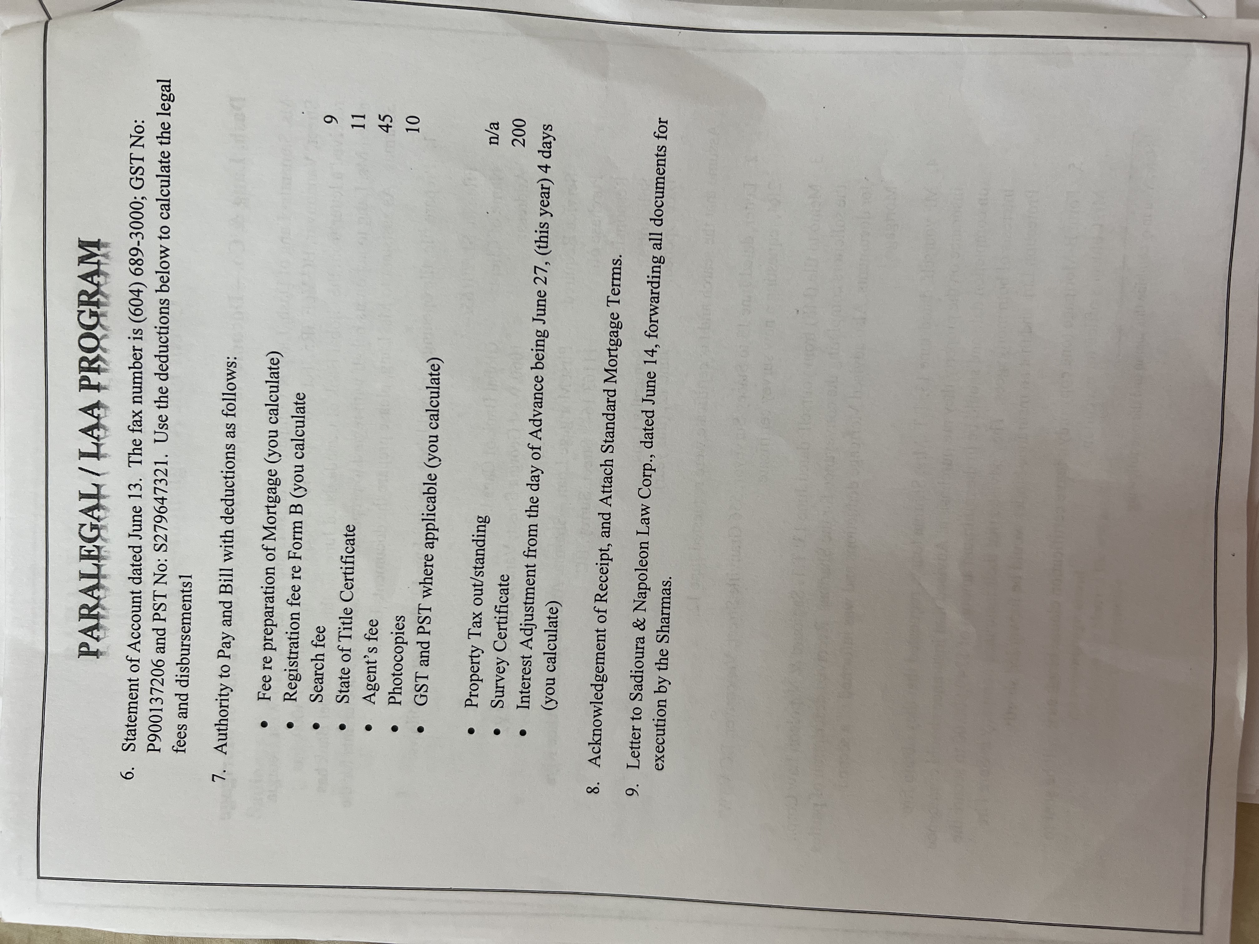 Assignment-Part 4 Sadioura & Napoleon Law Corp. Now working as assistant to