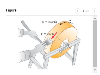 with diameter 0.520 m and a mass of 50.0 kg is rotating
