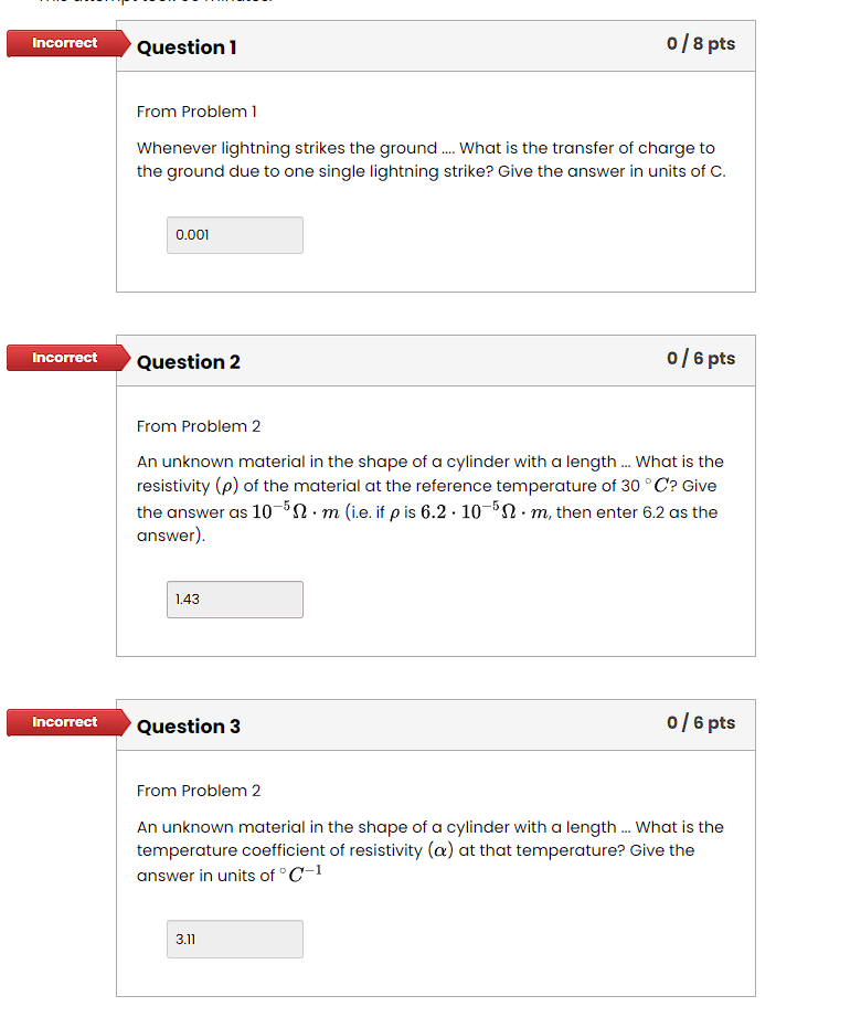 high as 20,000 A can occur. Lightning strikes last for a duration