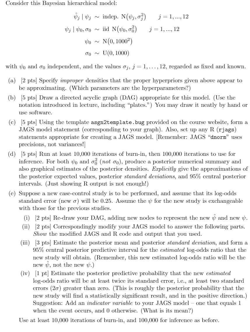  lConsider this Bayesian hierarchical model: 133;: | is N indcp. New?)