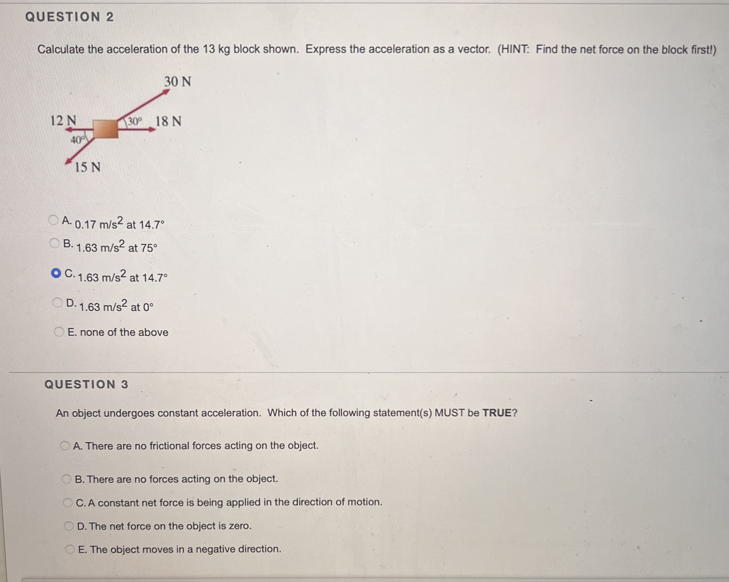 of impending motion. The ramp is inclined at an angle of 18.