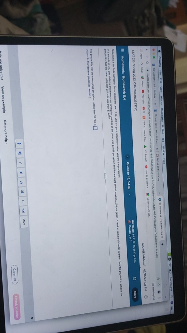 Help with clear explanations please. Chrome File Edit View History Bookmarks Profiles