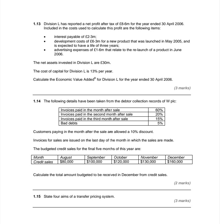 D E24,000 (2 marks) 1.9 A company uses time series and regression