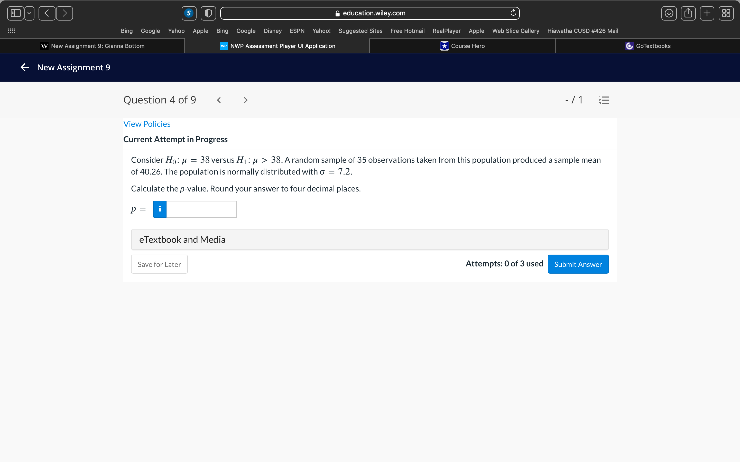 S education.wiley.com C + 88 Bing Google Yahoo Apple Bing Google