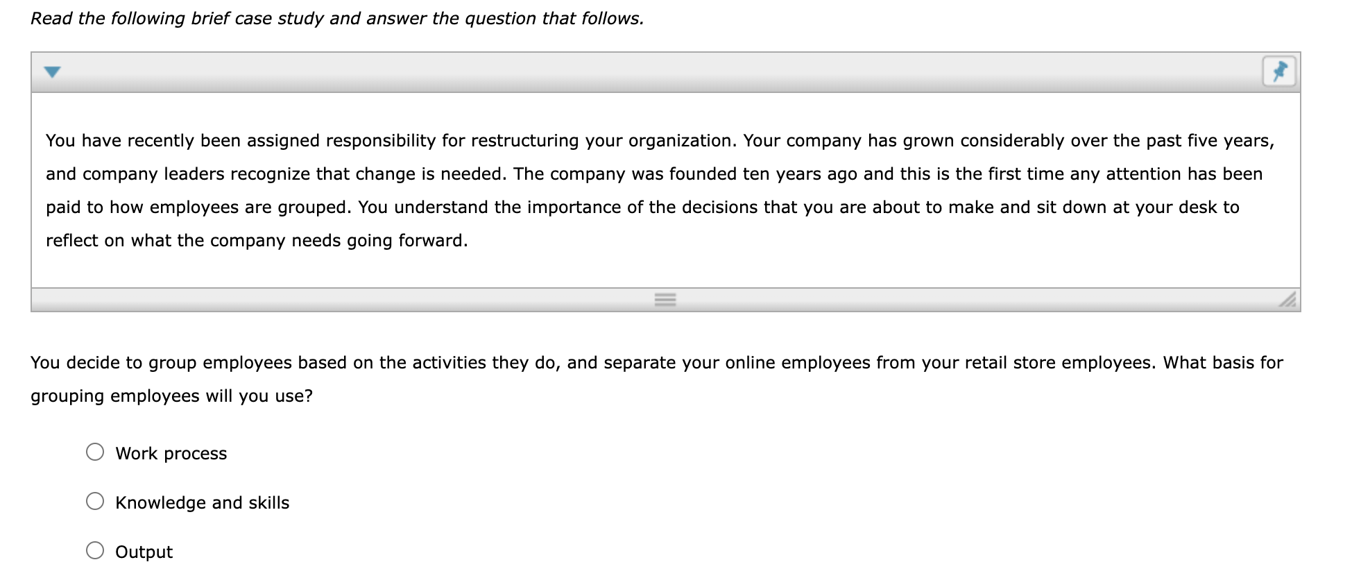 by the number of job titles in the company. division of labor