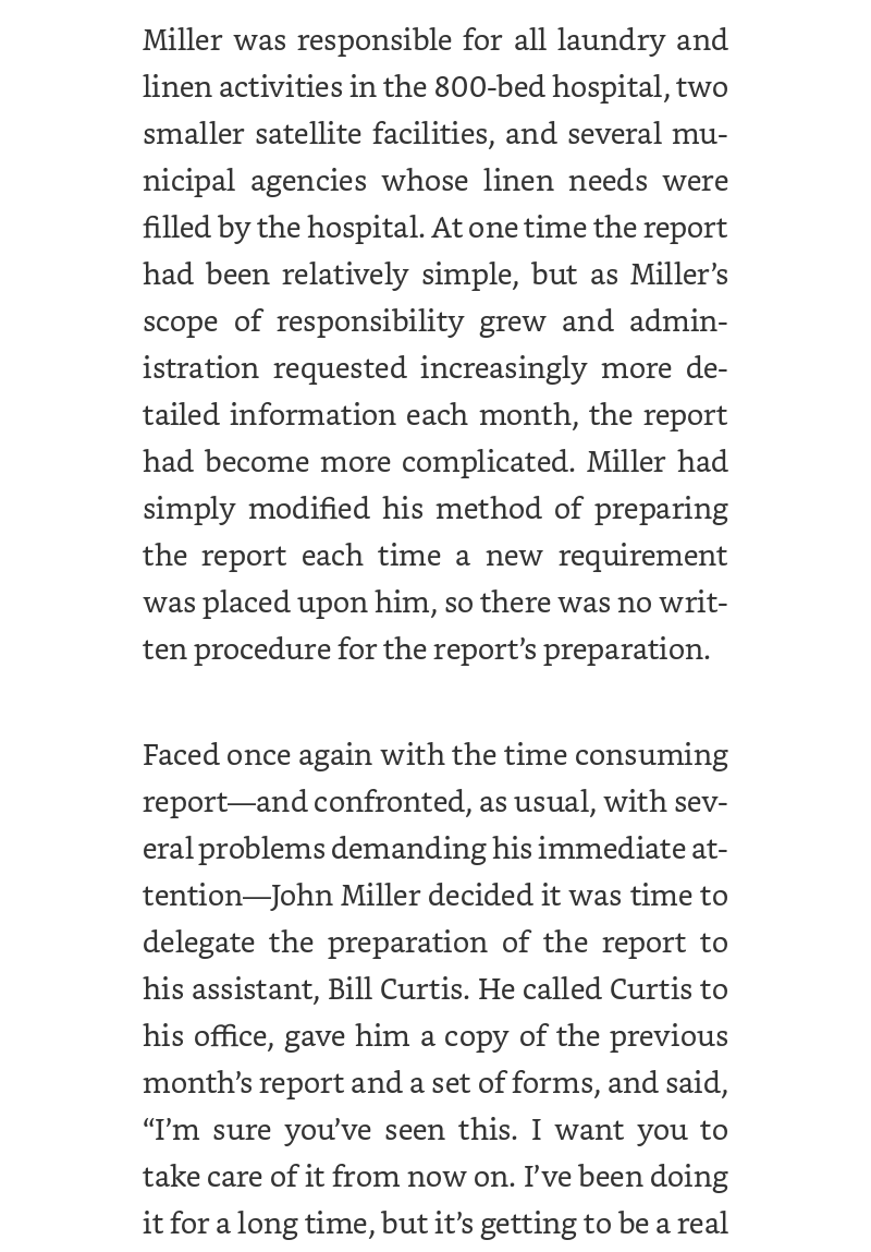 several significant errors in "delegating" the activity report to Curtis. Iden- tify