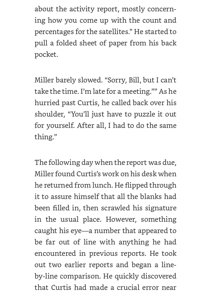 many steps as you believe neces- sary, describe how this instance of