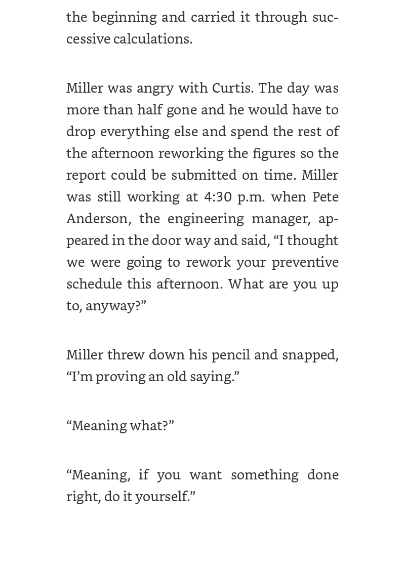 delegation might have been properly accomplished.Miller was responsible for all laundry and