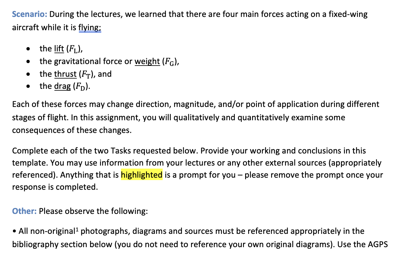 Correctly describes the names, directions, and points/lines of application of the four