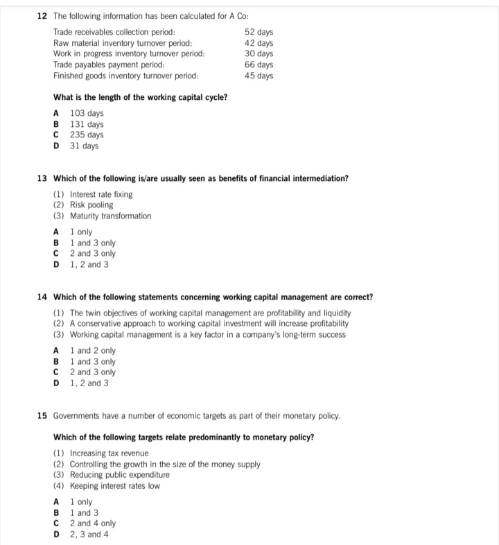  Please help me solve this question 12 The following information has