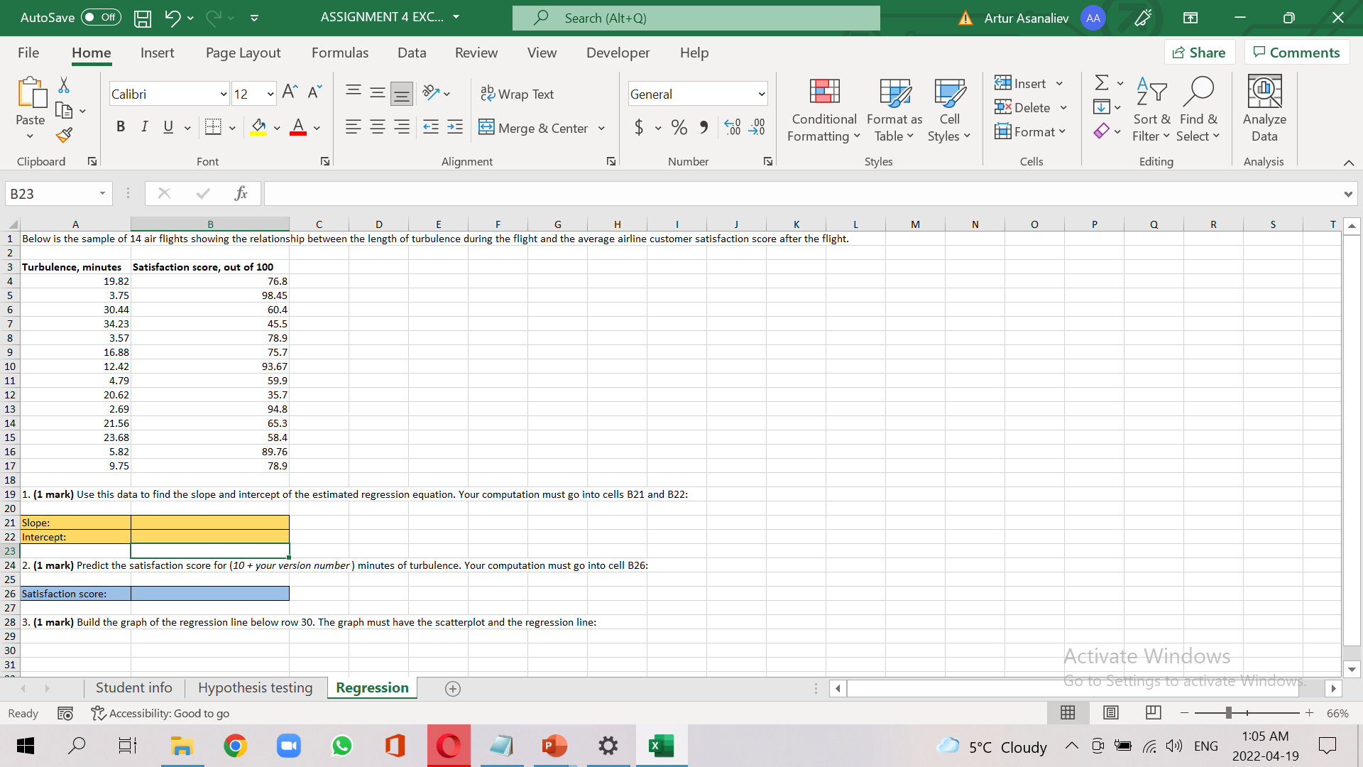 A Artur Asanaliev AA X Share Comments File Home Insert Page Layout