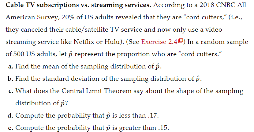 Cable TV subscriptions vs. streaming services. According to a 2018 CNBC