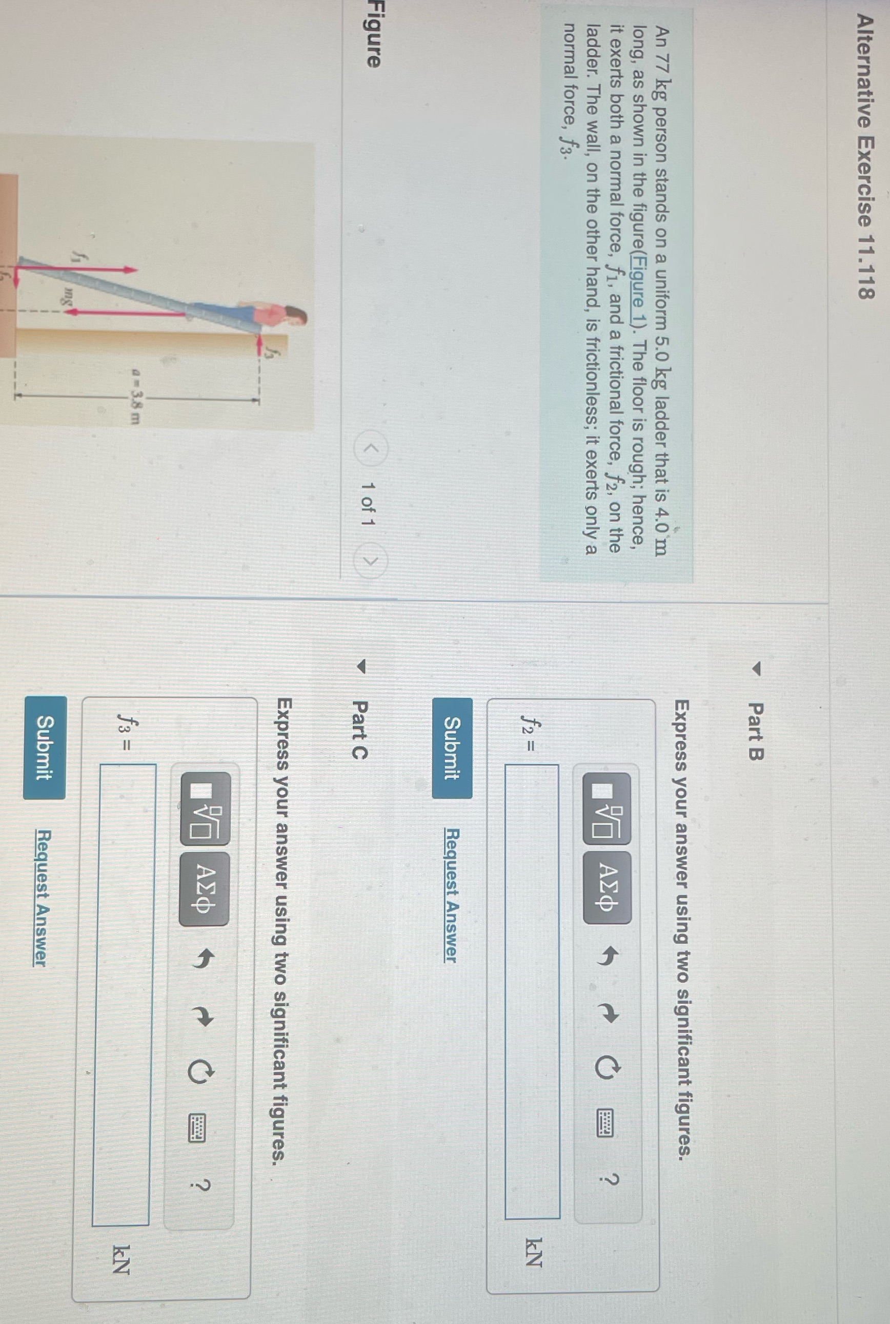  Alternative Exercise 11.118 Part B Express your answer using two significant