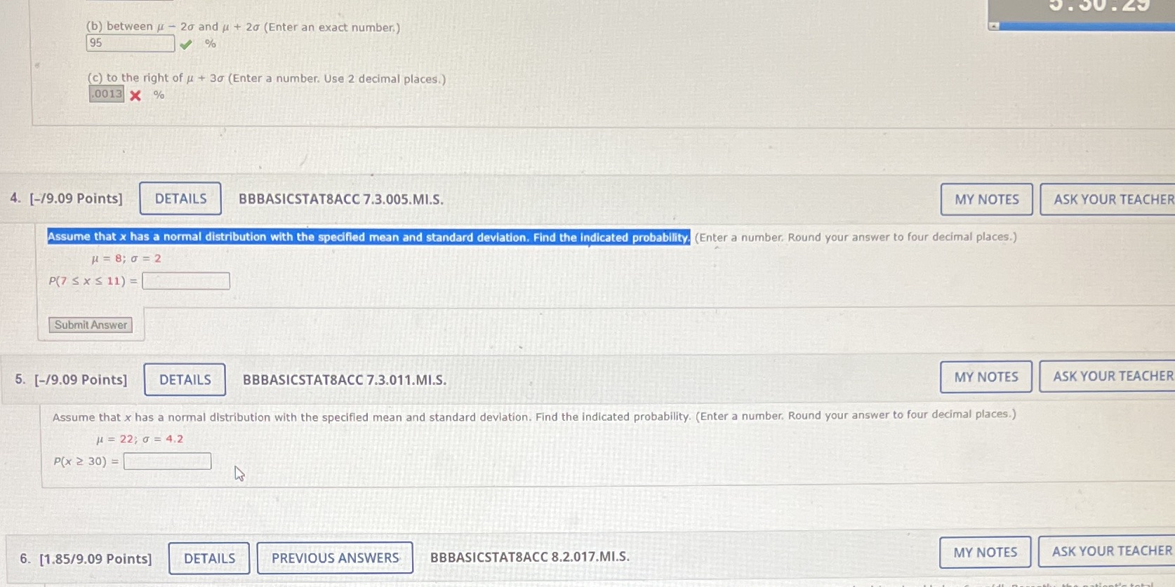 0.50.20 (b) between ur - 20 and u + 20 (Enter