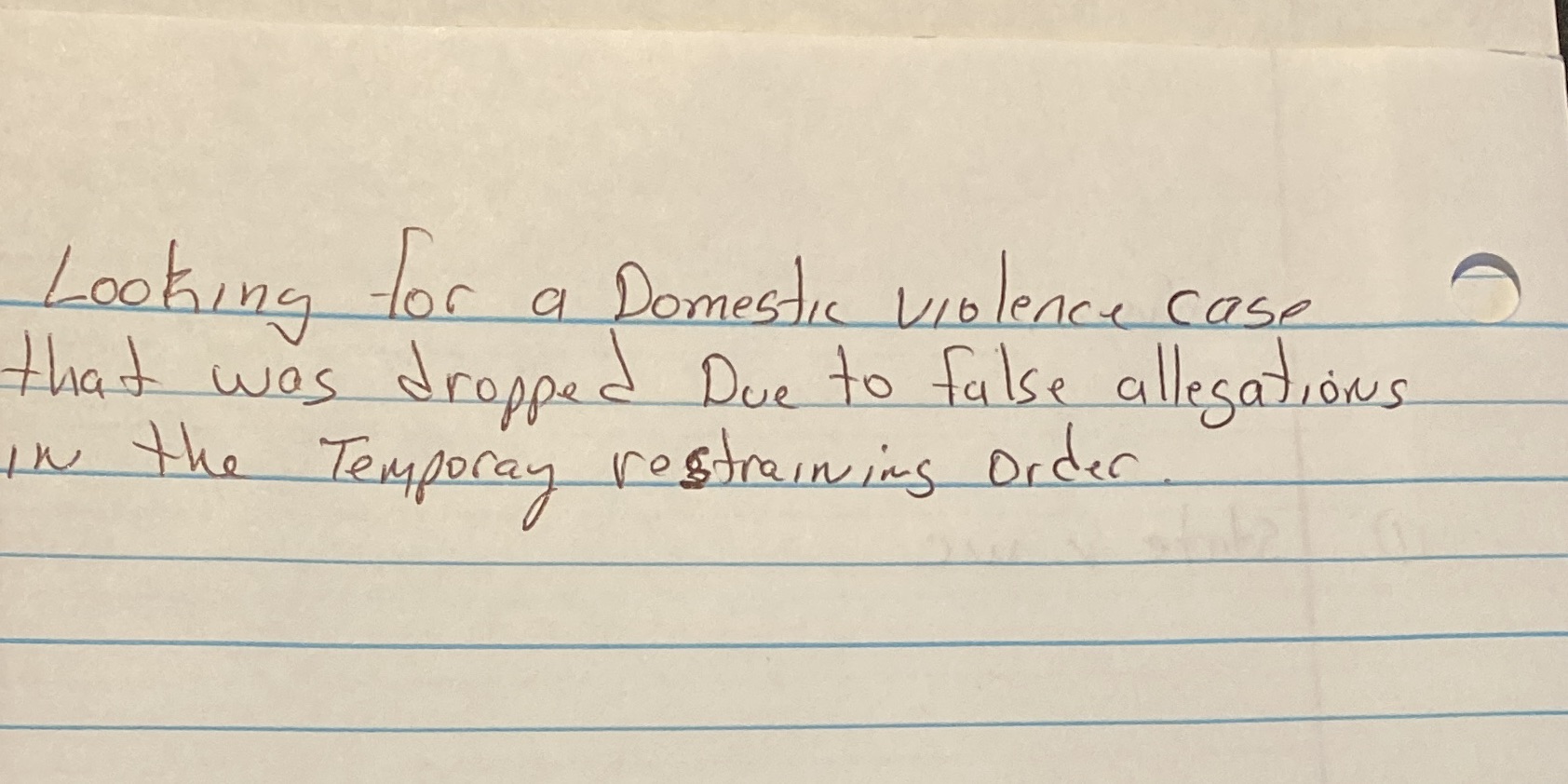 Looking for two cases in New Jersey that a person has no
