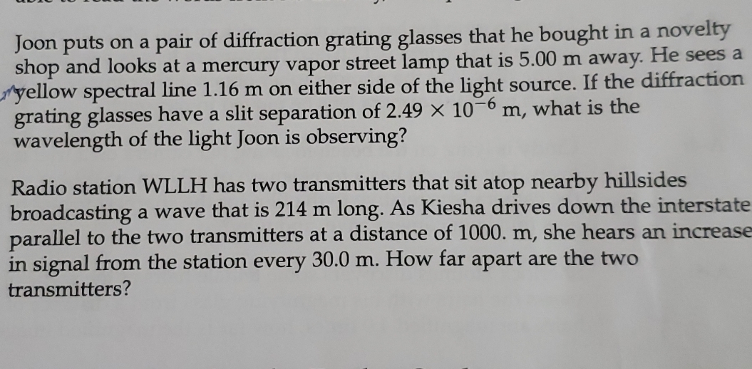  Joon puts on a pair of diffraction grating glasses that he