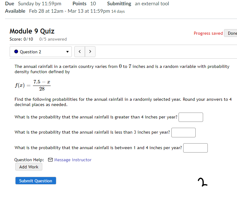 Due Sunday by 11:5?pm Points 10 Submitting an external tool Available