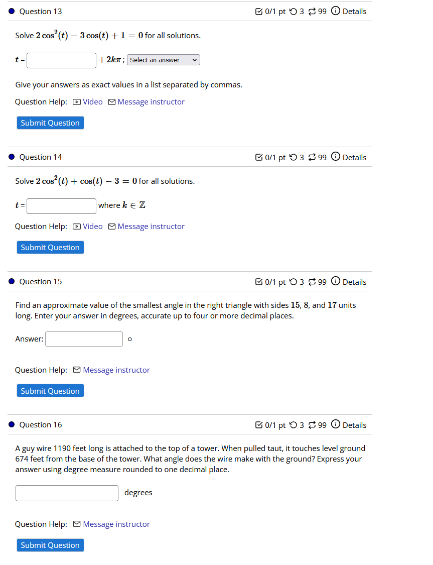  Question 13 0/1 pt 0 3 99 0 Details Solve 2