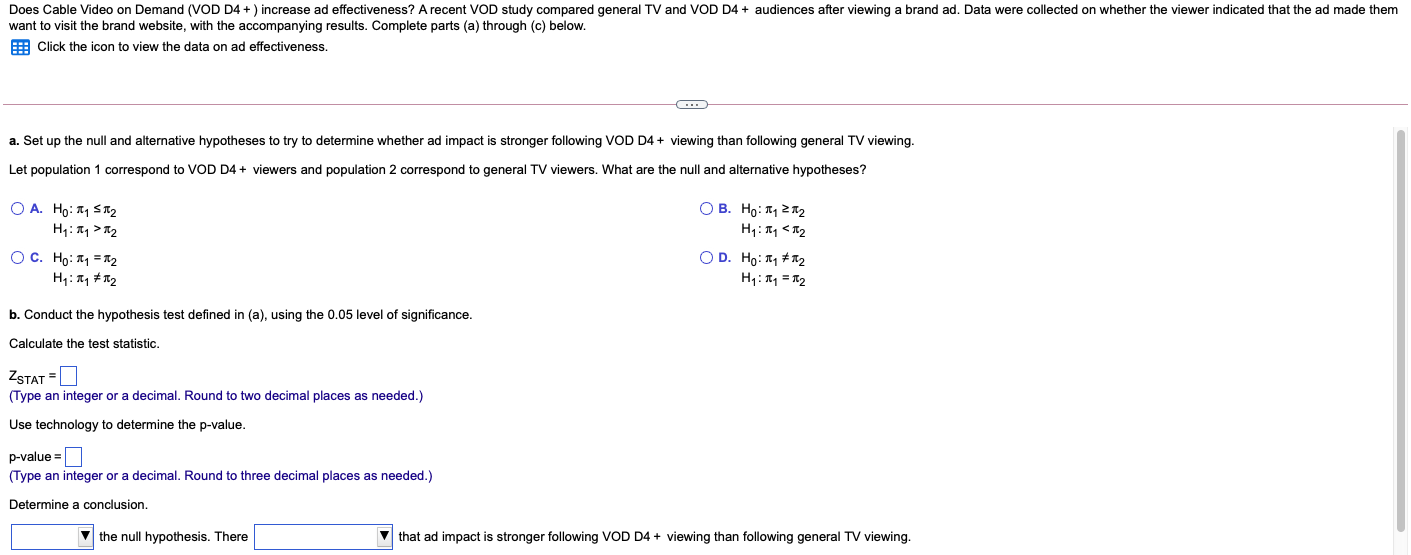 Does Cable Video on Demand (VOD D4 + ) increase ad