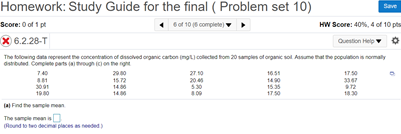 Homework: Study Guide for the final ( Problem set 10) Boom!