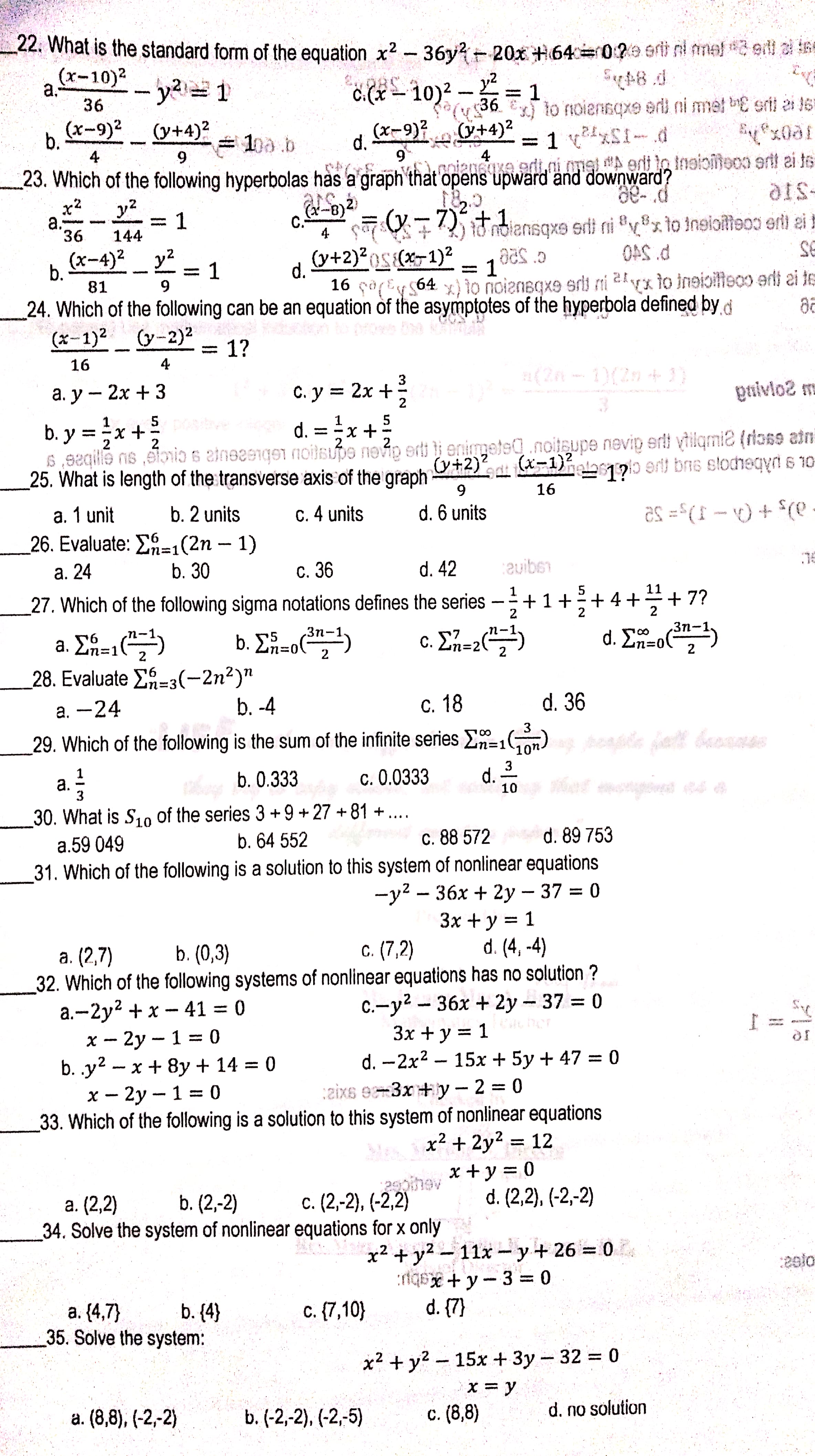 Rules in answering: Justify your chosen answer by explaining the reason/solution of