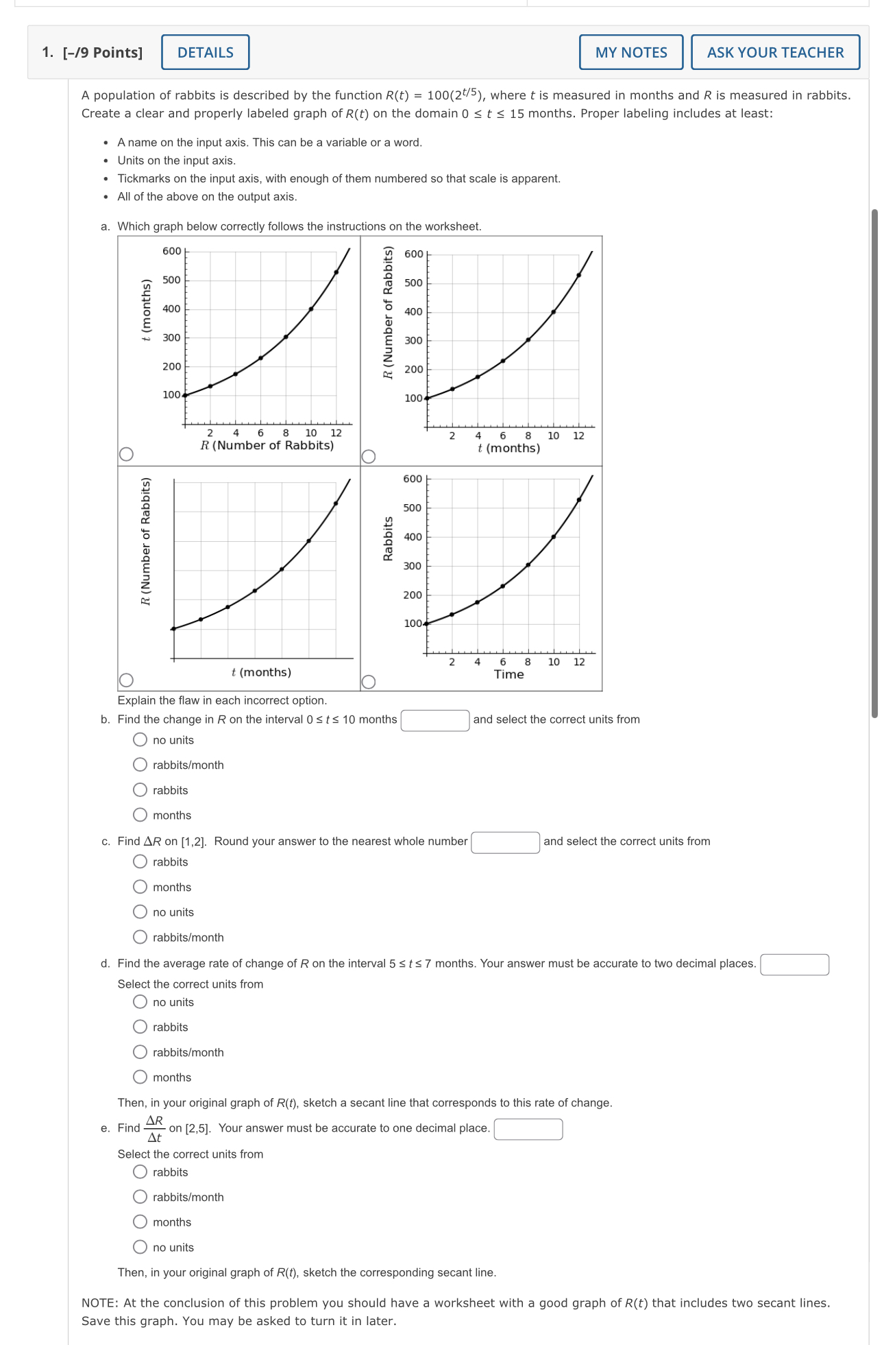  1. [19 Points] DETAILS MY NOTES ASK YOUR TEACHER A population