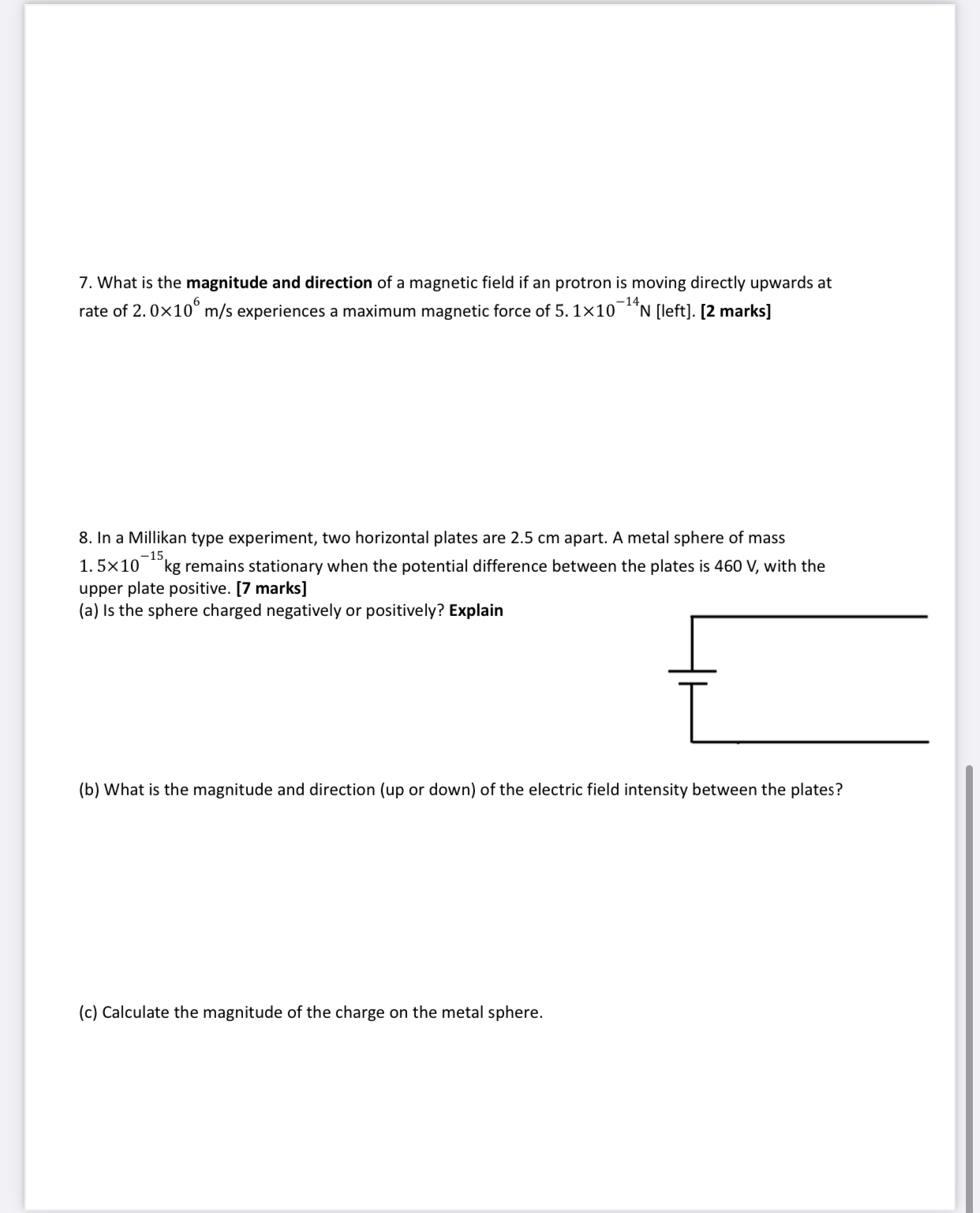 a lot! _5 5 1. A negative charge of 2. 4x 10