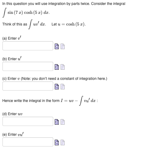 = sinh (5 x), enter (9) up (h) up (Note: you still