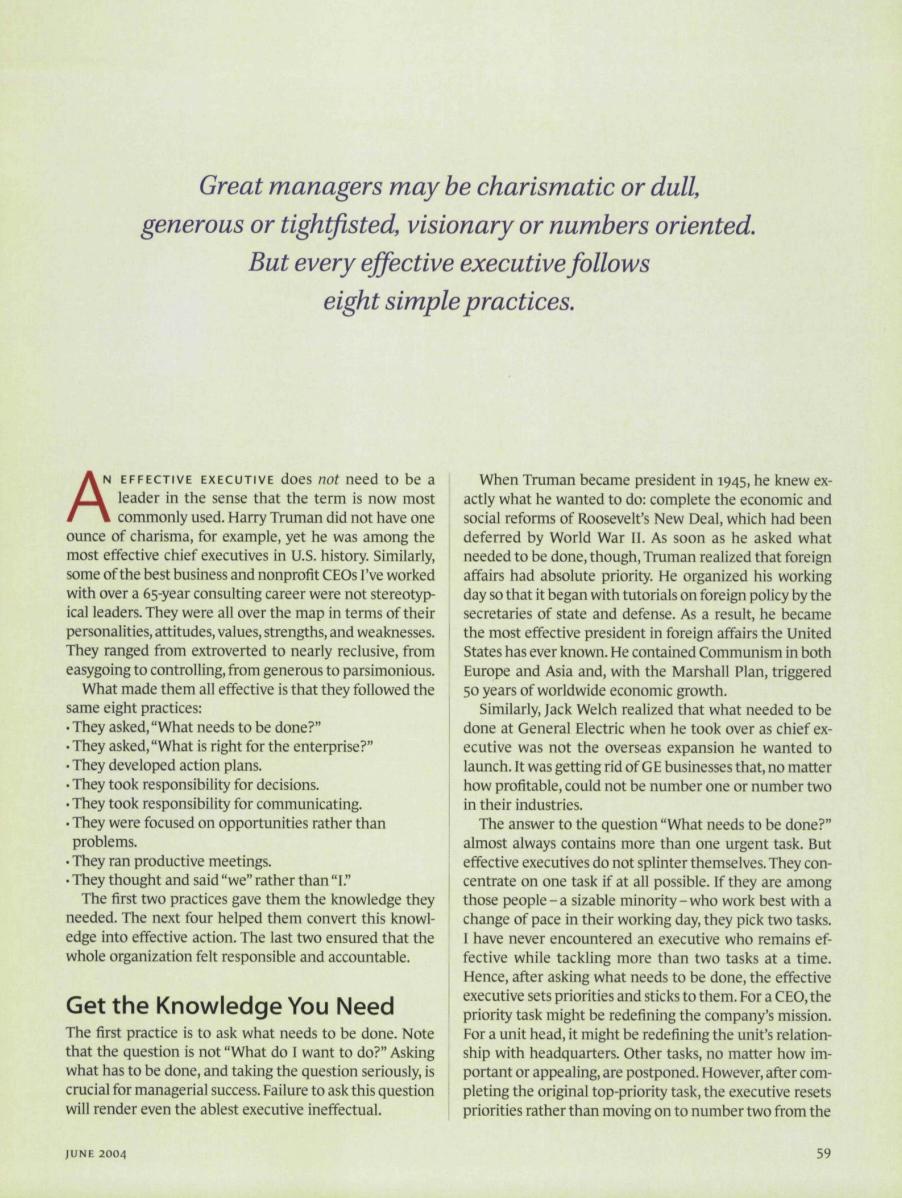 please summarize and post your takeaways from the below Great managers may