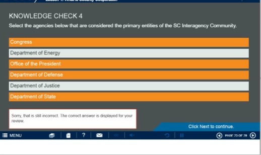 KNOWLEDGE CHECK 4 Select the agencies below that are considered the