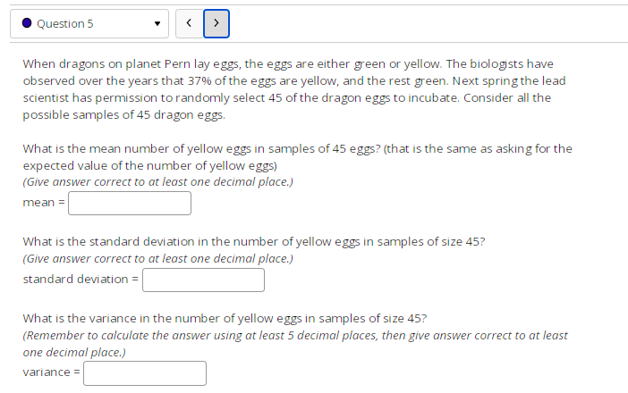 2 1 0.05 3 0.55 Find the standard deviation of this probability