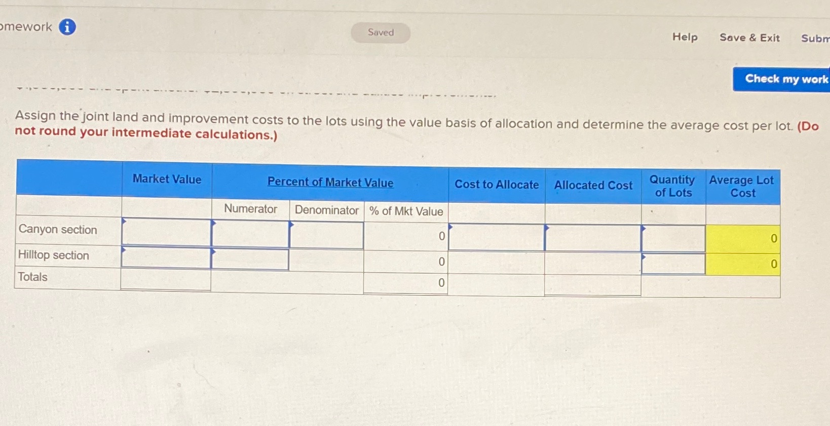 Chapter 9 question 13Heart and home properties is developing a subdivision that