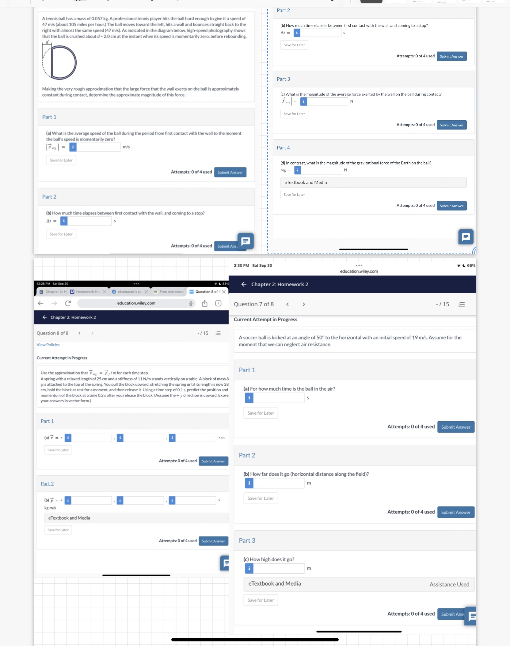 Top left then top right then bottom left then bottom right Part