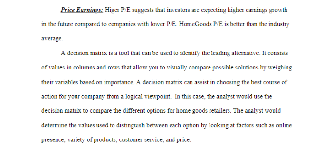 your firm to add value. Choose two or three of the most