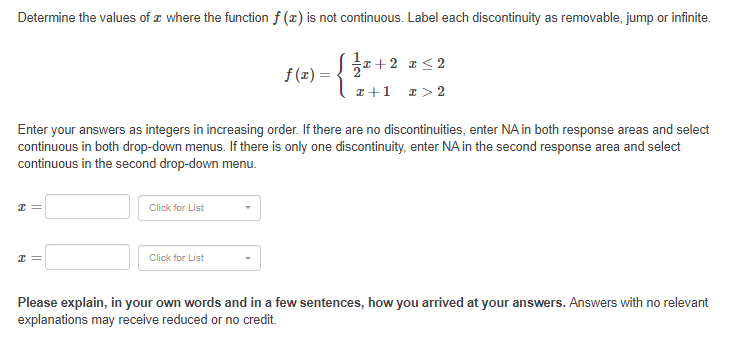 are in text entry mode (when your answer field has just one