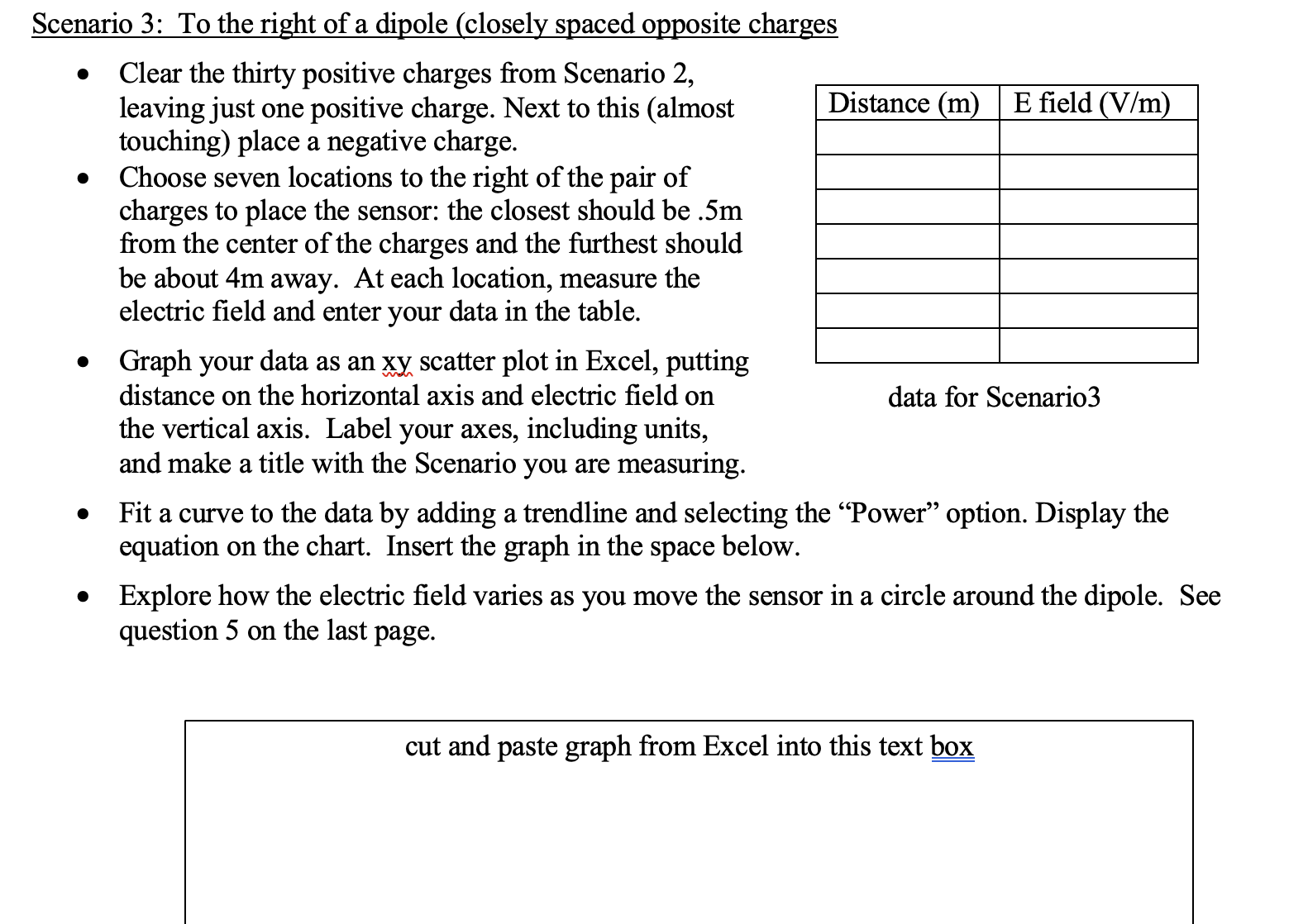 the boxes in the upper right for Electric Field, Values, and Grid.